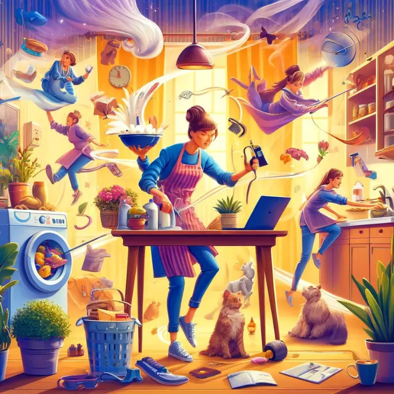 illustration d'un autoentrepreneur dans les services à la personne