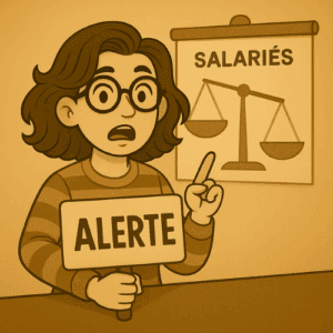 Illustration avatar qui alerte sur un risque de recul des droits sociaux pour les indépendants.