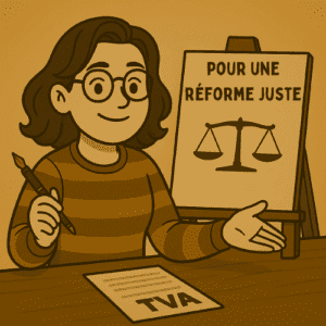 Indépendante présentant une réforme TVA juste